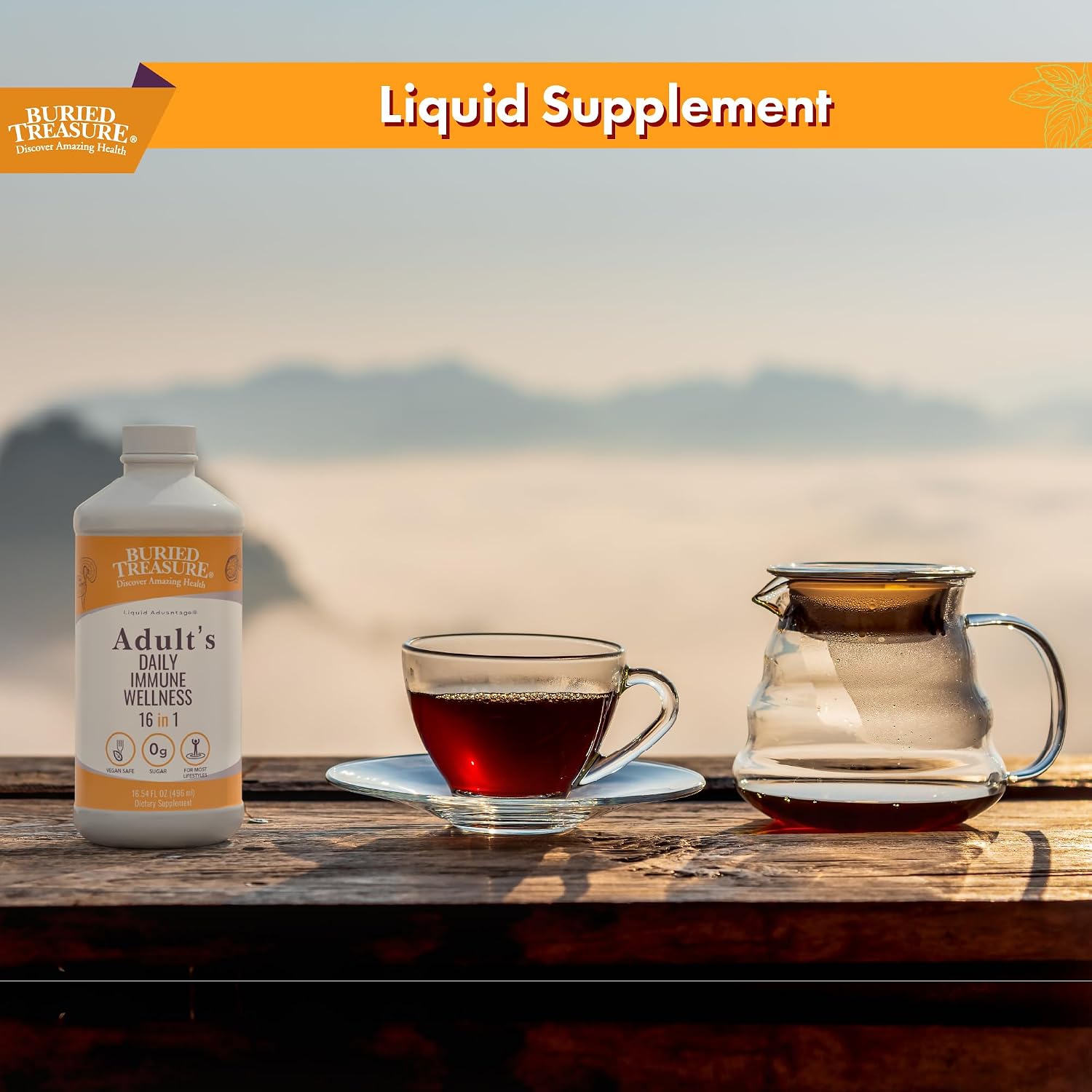 Buried Treasure Adult Daily Immune Wellness – Liquid Nutrient Blend with Elderberry & Echinacea