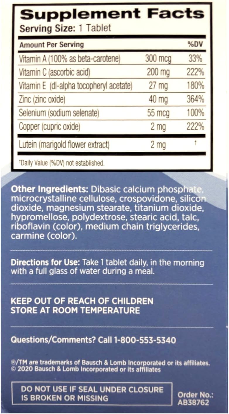 Bausch + Lomb Ocuvite with Lutein - 120 Tablets - görsel 3