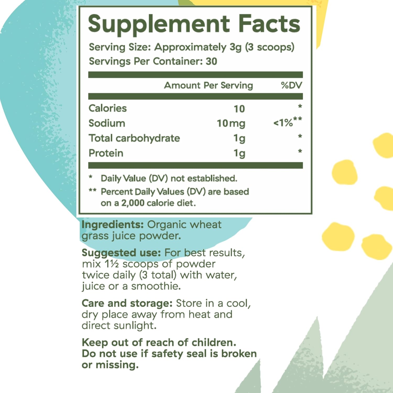 Brightcore Nutrition Sweet Wheat Wheatgrass Juice Powder – Super Greens for Digestive Health & Immune Support, 90g
