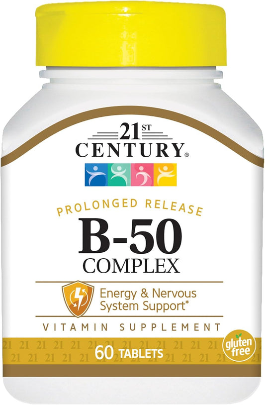 21st Century B-50 Complex Prolonged Release Tablets, 60 Count (2-Pack)