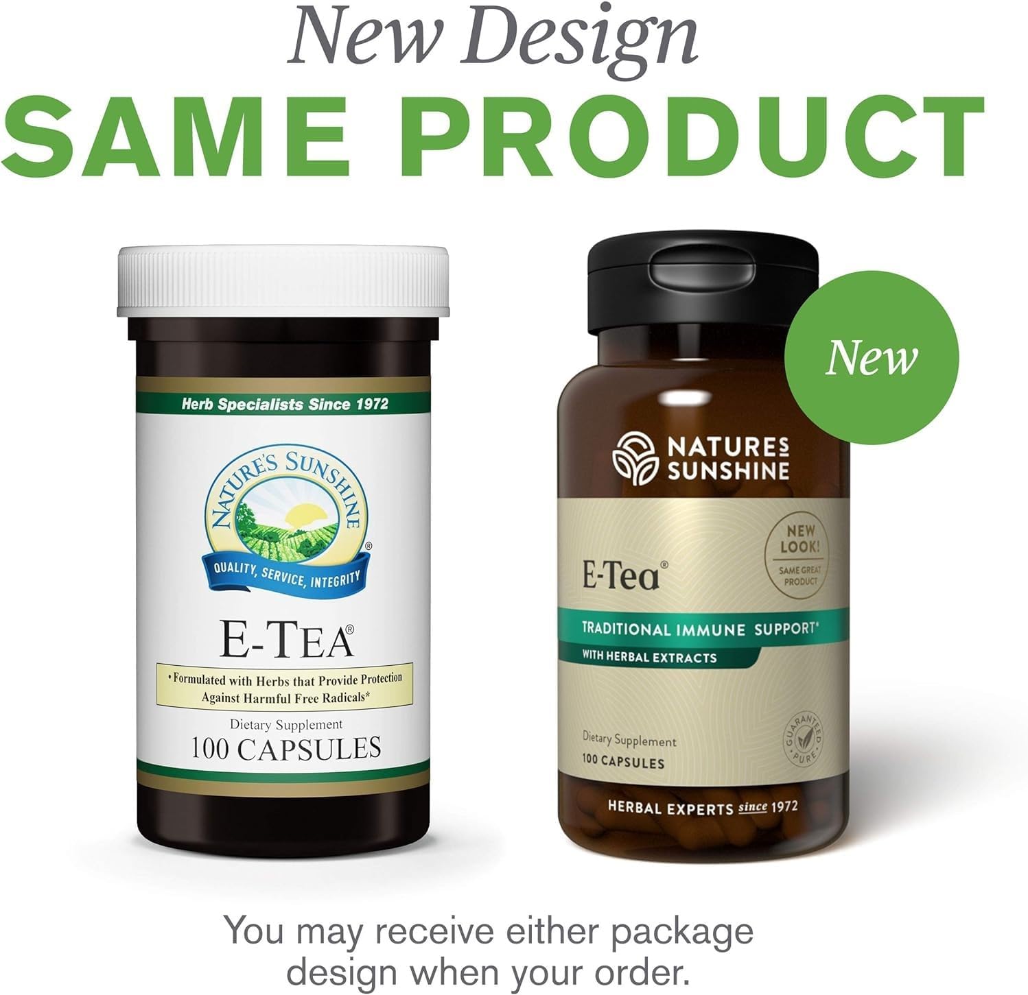 Nature's Sunshine E-Tea Capsules – Essiac Tea Herbal Supplement for Immune and Digestive Support