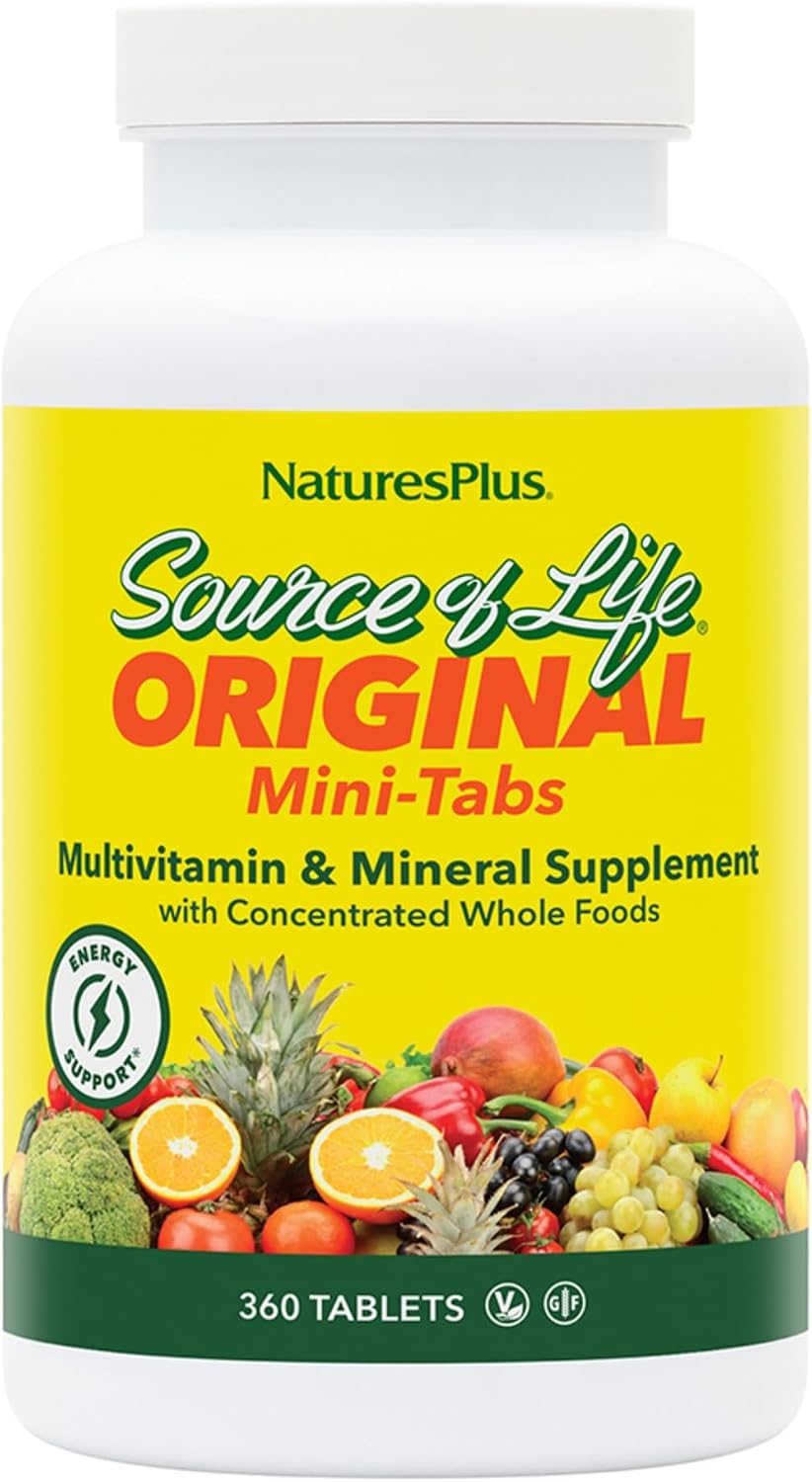 NaturesPlus Source of Life Multivitamin & Mineral Supplement, 360 Mini-Tabs