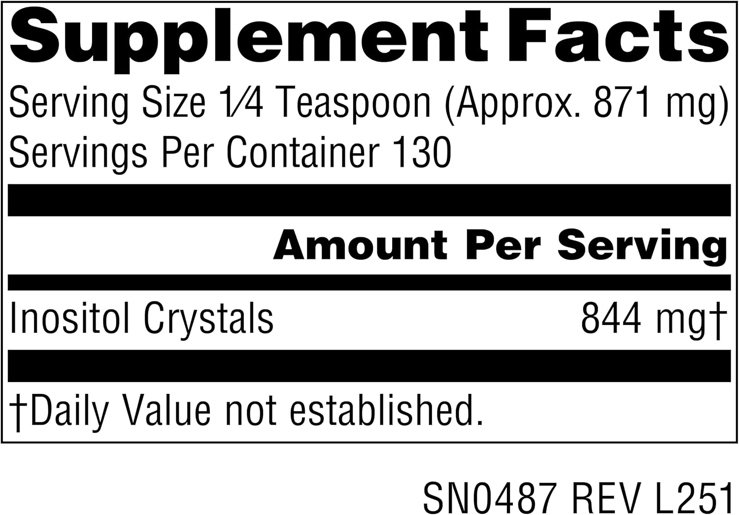 Source Naturals Pure Inositol Crystals, 4 oz