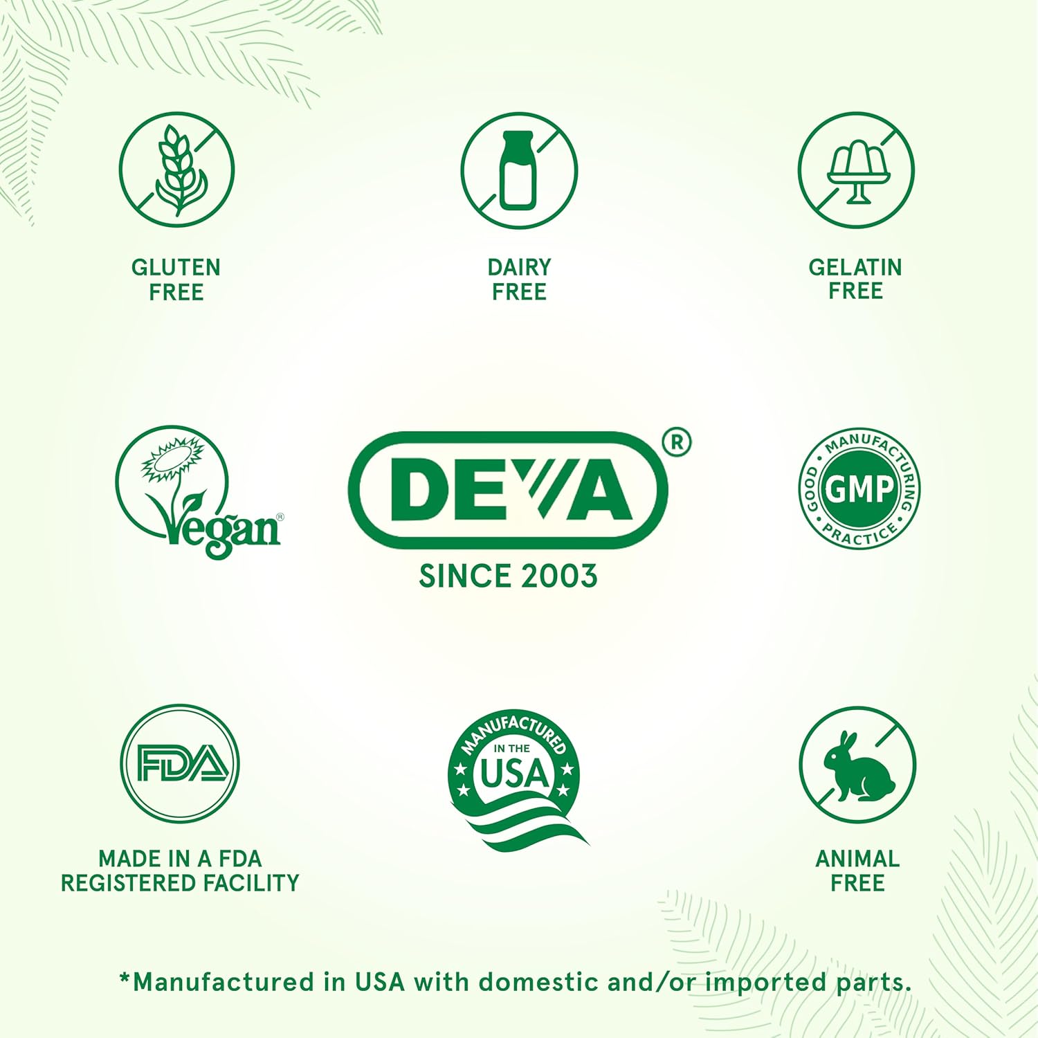 DEVA Vegan Multivitamin & Mineral Supplement with Iron – 2-Pack (180 Coated Tablets)