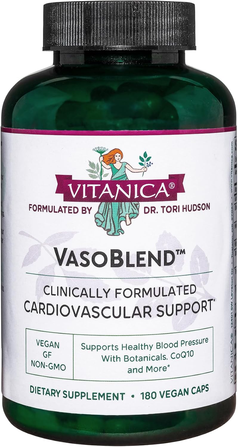 Vitanica VasoBlend, Cardiovascular Support, Vegan and Vegetarian, 180 Capsules