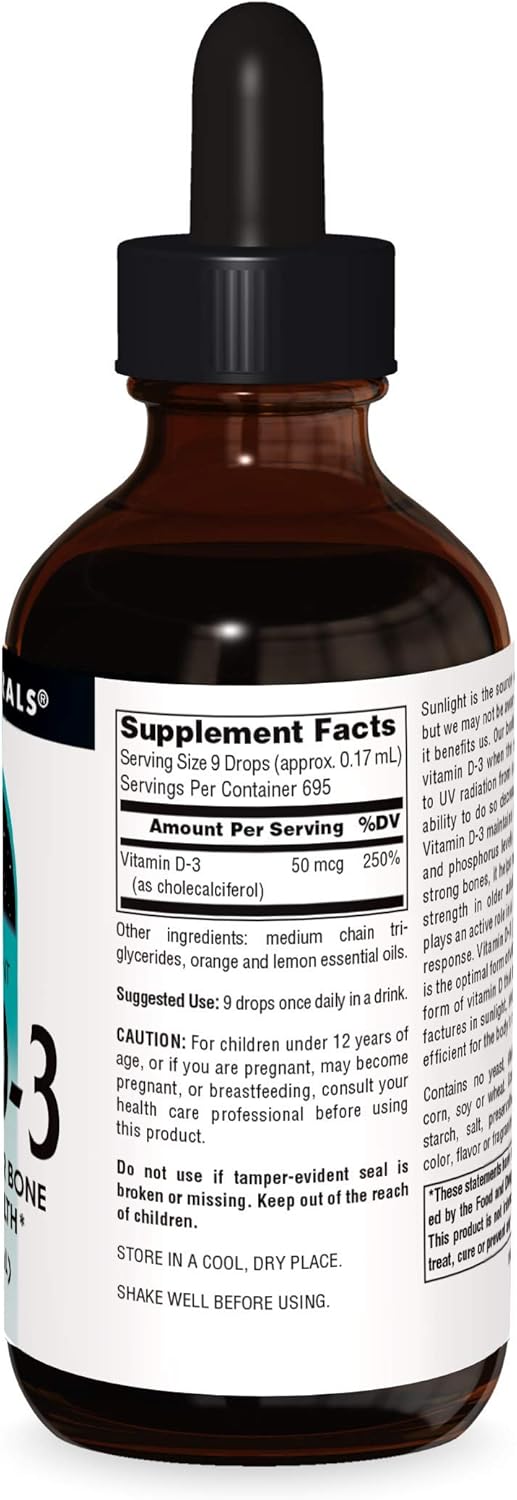 Source Naturals Vitamin D-3 Liquid Drops, 2000 IU, 4 fl oz (118 mL)
