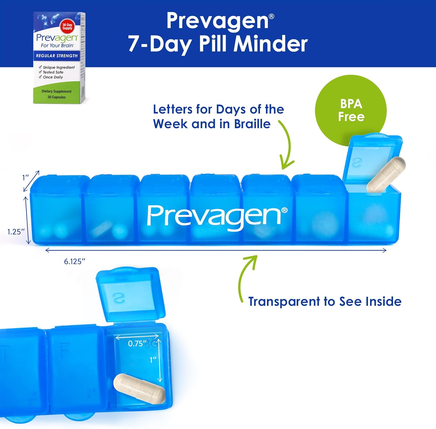 Prevagen Regular Strength – 30 Capsules (1 Month Supply) with 10 mg Apoaequorin & Vitamin D3