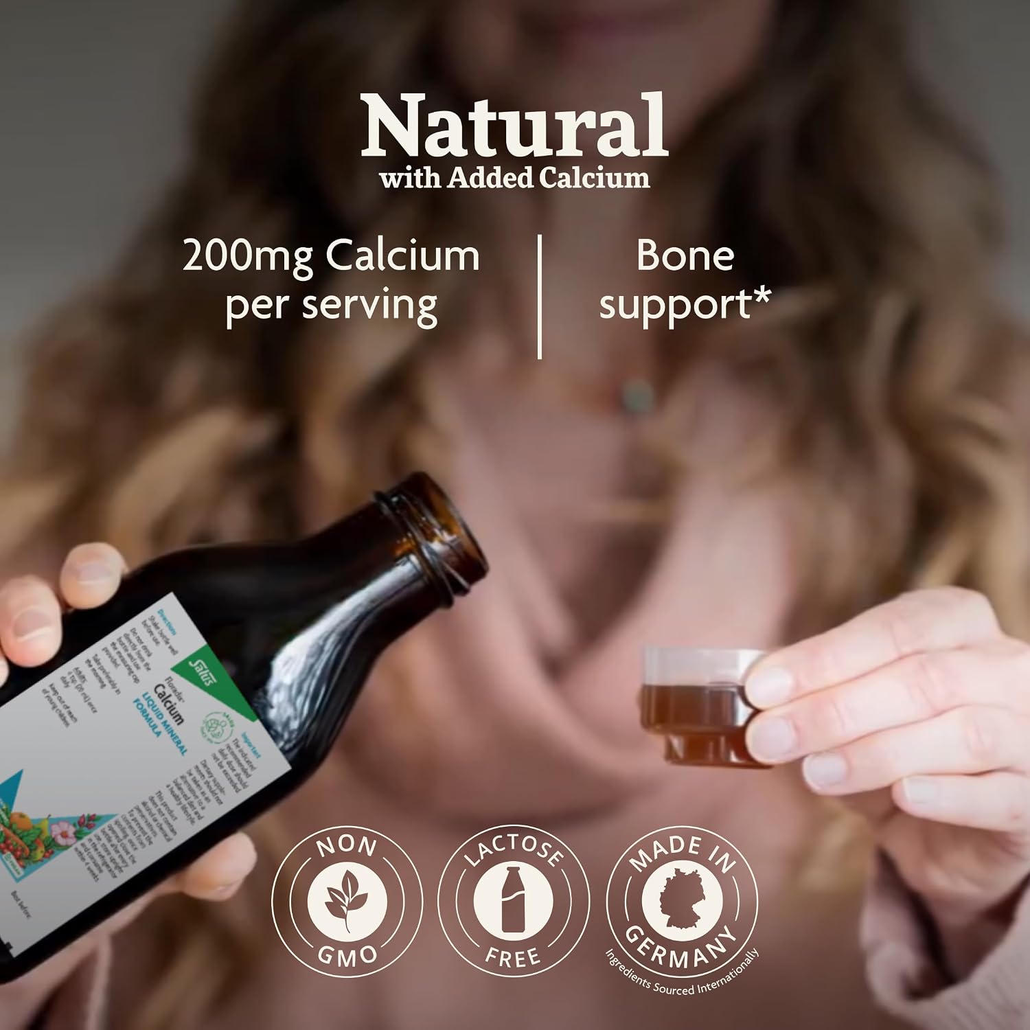 Floradix Calcium Liquid Supplement – Vegan, Non-GMO, 250 mL