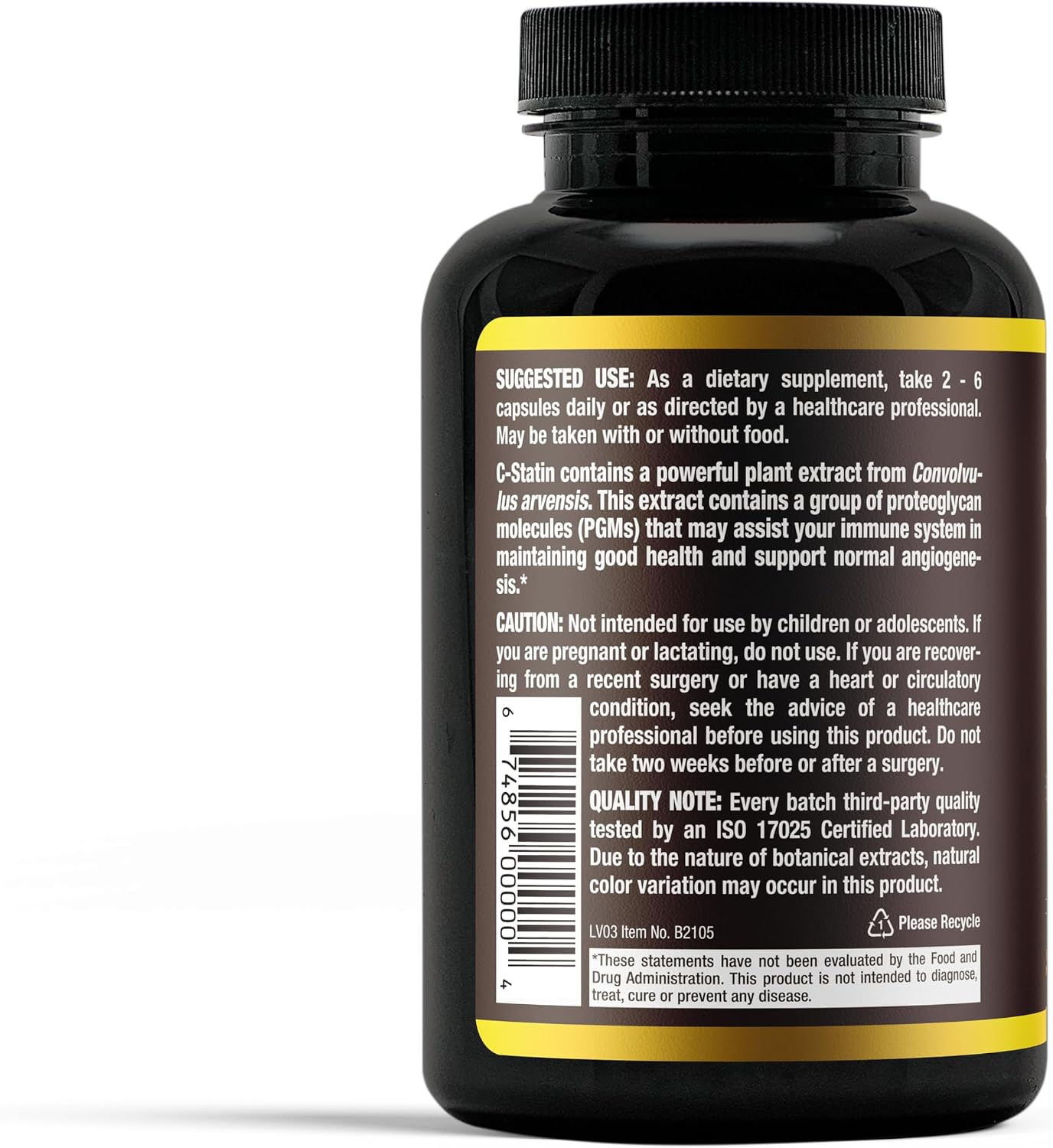 C-Statin: Clinically Studied Proprietary Extract for Normal Angiogenesis Support (120 Capsules)