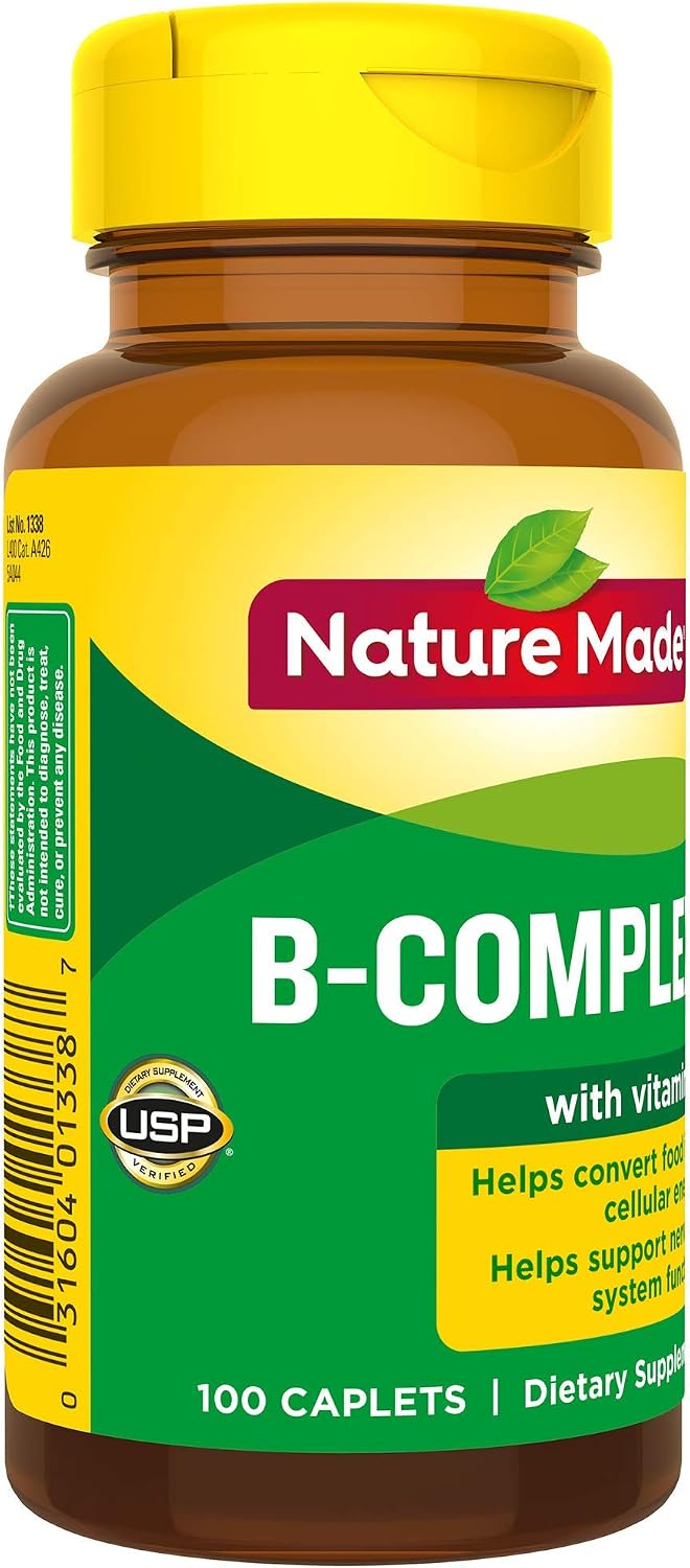 Nature Made B-Complex with Vitamin C Caplets, 300 Count (3-Pack)