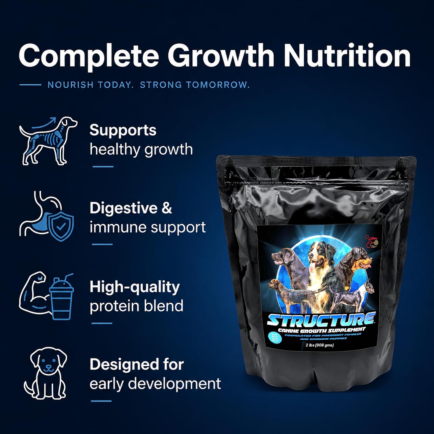 CPN Structure Puppy & Mother Dog Supplement with DHA (907 g)
