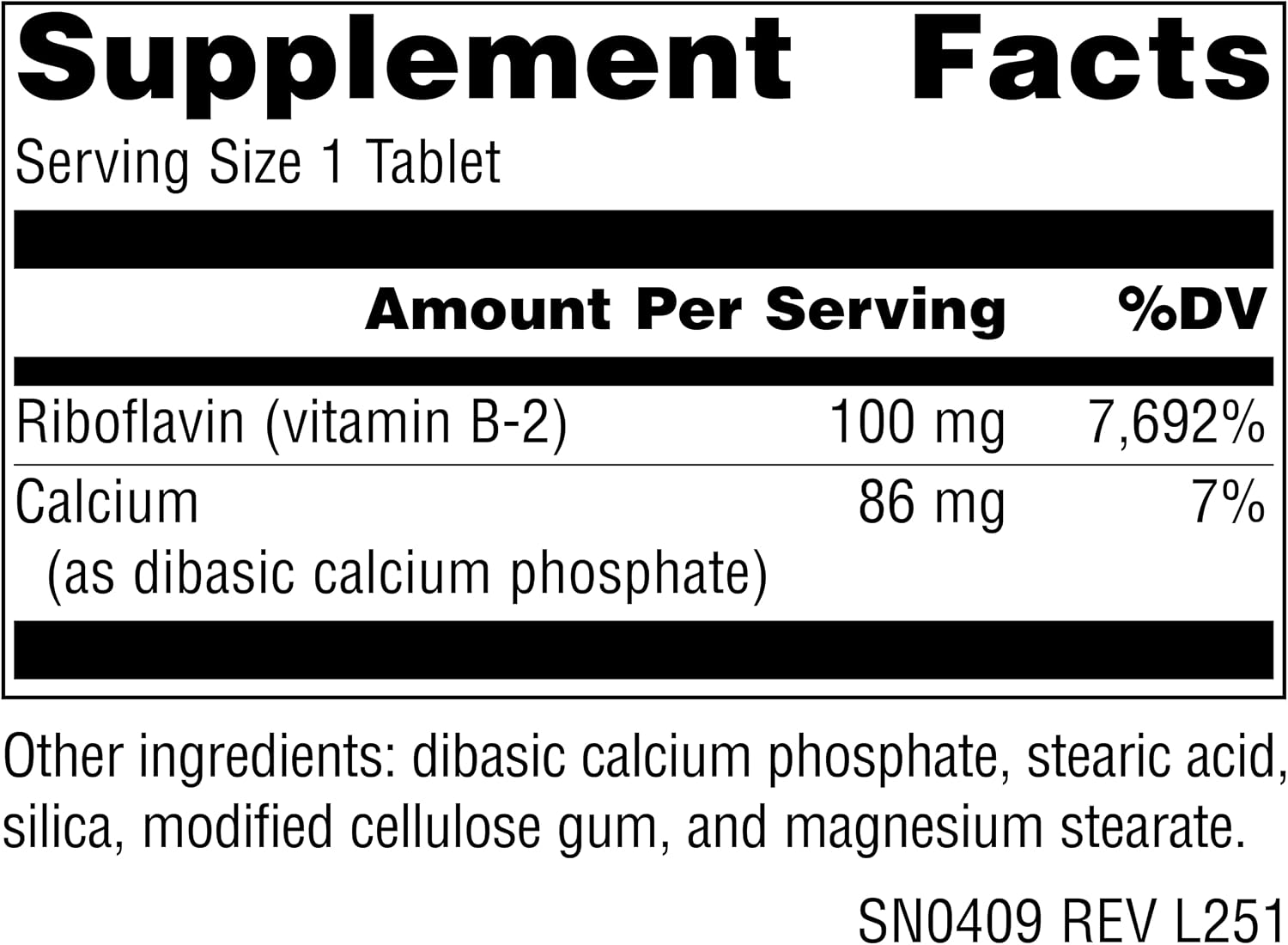 Source Naturals Vitamin B-2 Riboflavin 100 mg – 100 Tablets