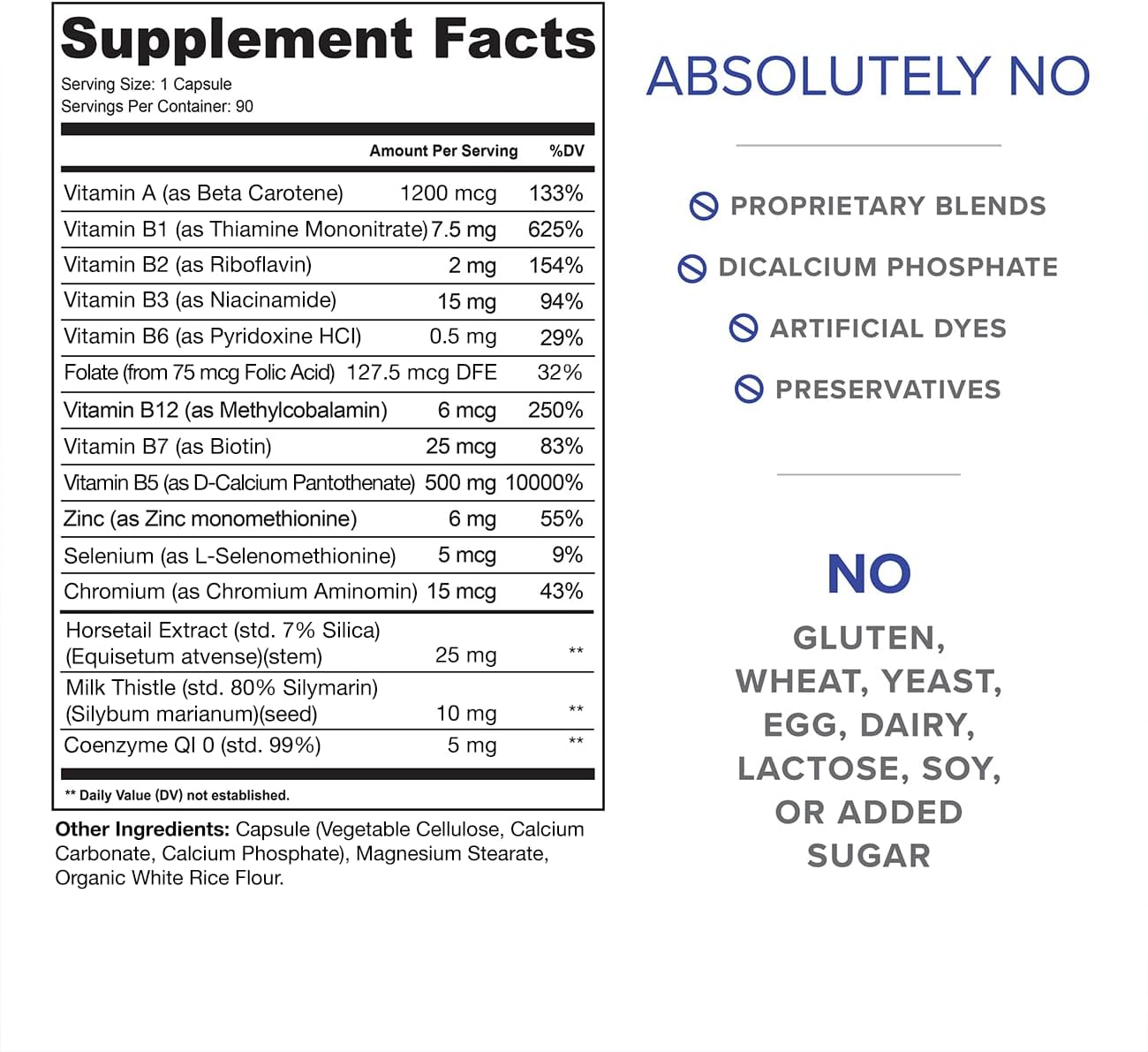 ClearZine Acne Pills – Hormonal & Cystic Acne Supplement for Teens and Adults (90 Capsules)