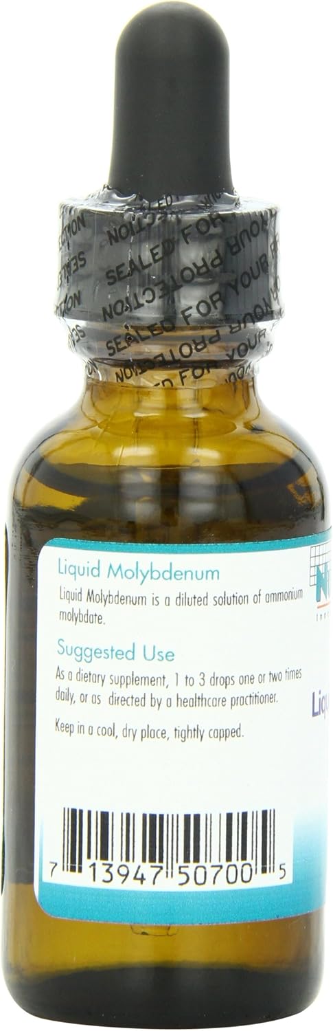 NutriCology Liquid Molybdenum - Trace Mineral Drops - 25 mcg per Drop - Supports Sulfur Metabolism - Hypoallergenic - 30 mL
