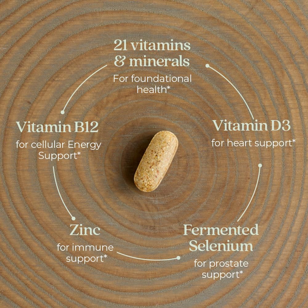 New Chapter Every Man's One Daily Multivitamin - May Help Support Immune, Energy & Bone Health* - Fermented, Organic, Vegetarian - 72 Tablets