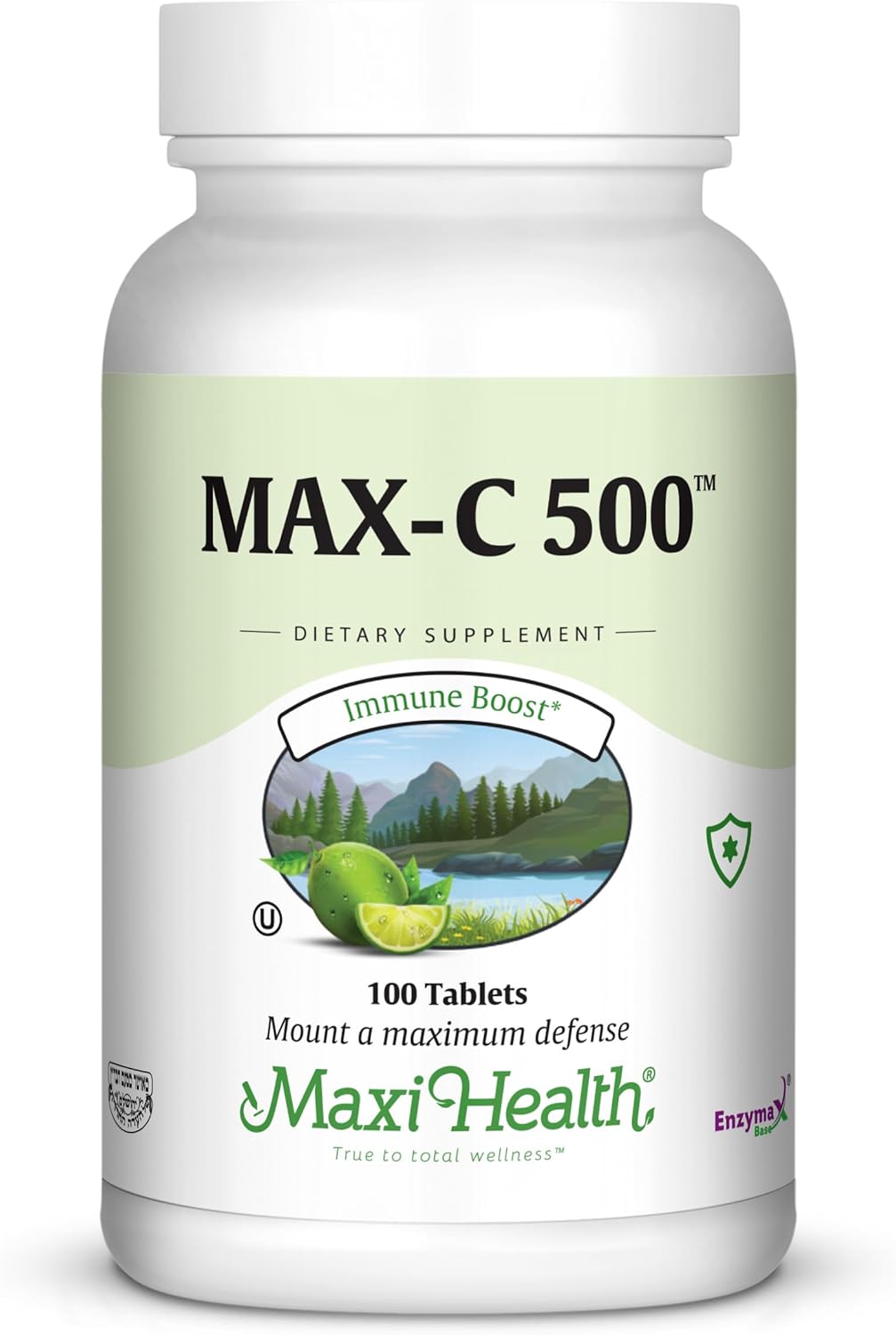 Maxi Health Max-C 500 Vitamin C Supplement – Vitamin C 500 mg with Lemon Bioflavonoids Complex for Immune & Antioxidant Support – Vegan, Kosher – 250 Tablets