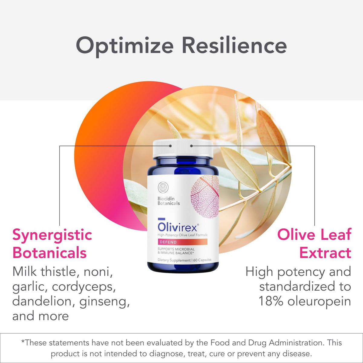 Biocidin Olivirex - High-Potency Olive Leaf Extract Capsules - görsel 3