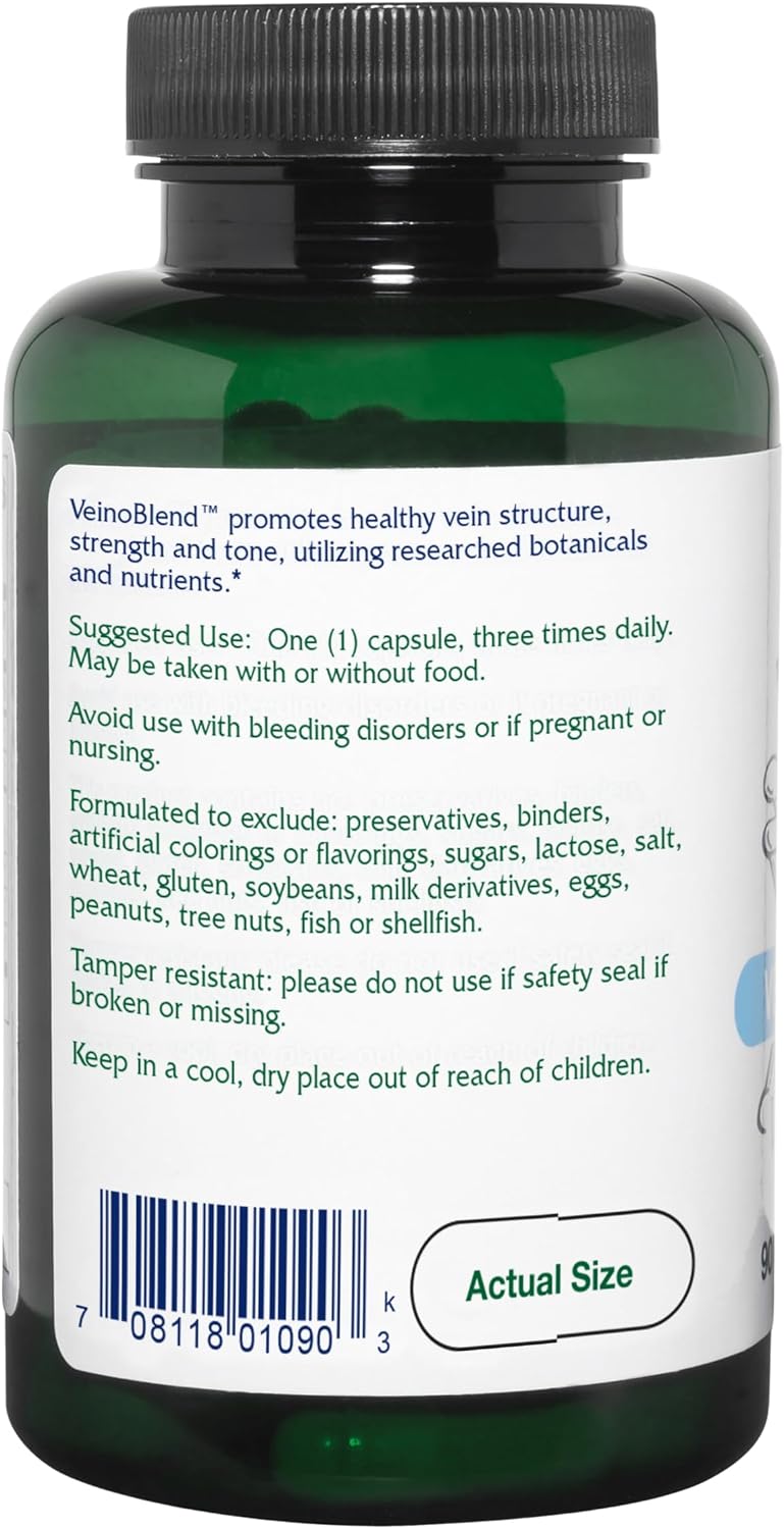 Vitanica VeinoBlend - Circulation Support for Vein & Capillary Health - Vegan - 90 Capsules