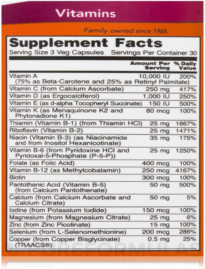 Now Foods ADAM Superior Men's Multiple Vitamin 90 vcaps
