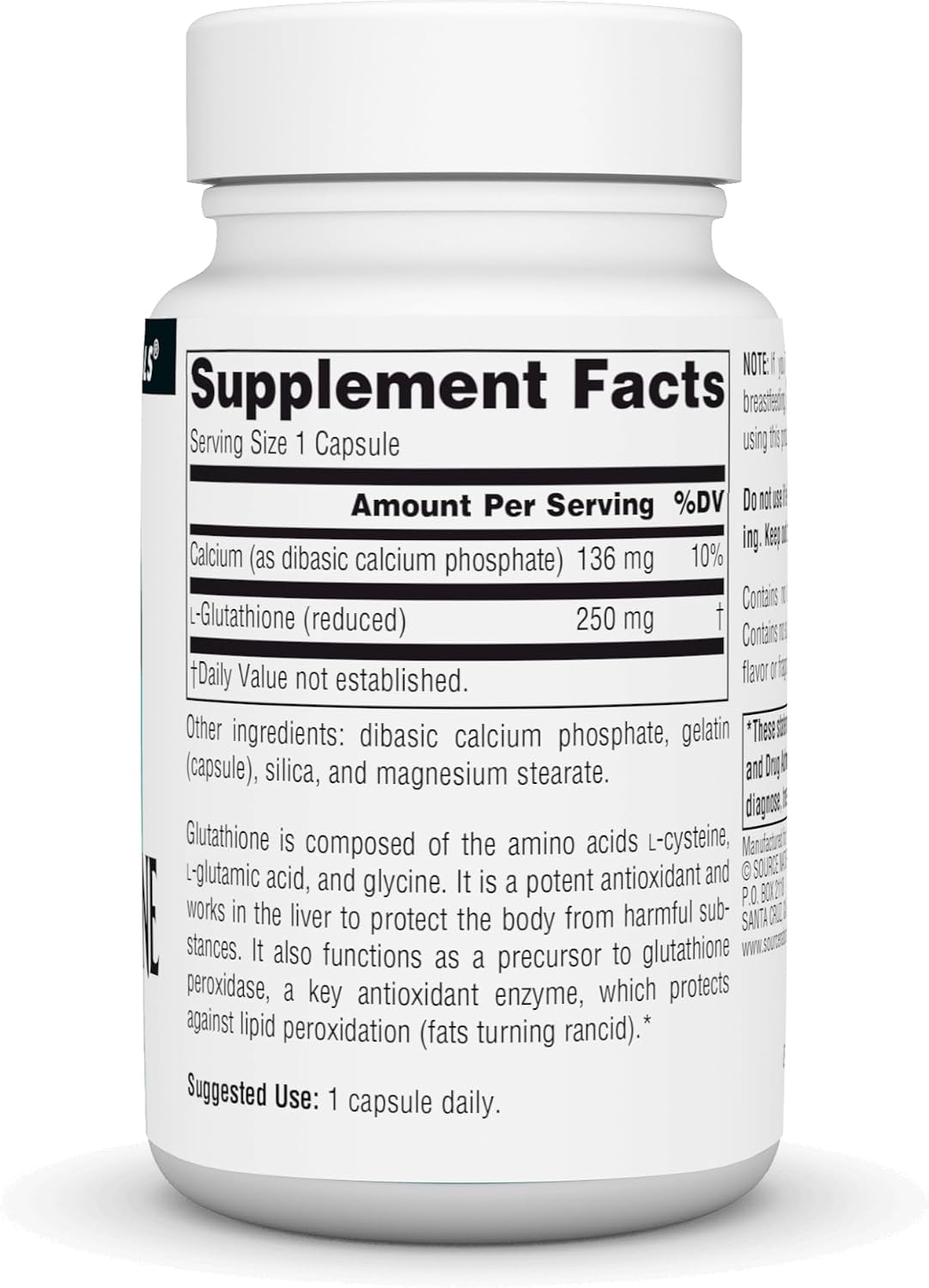Source Naturals Glutathione 250 mg – 30 Capsules