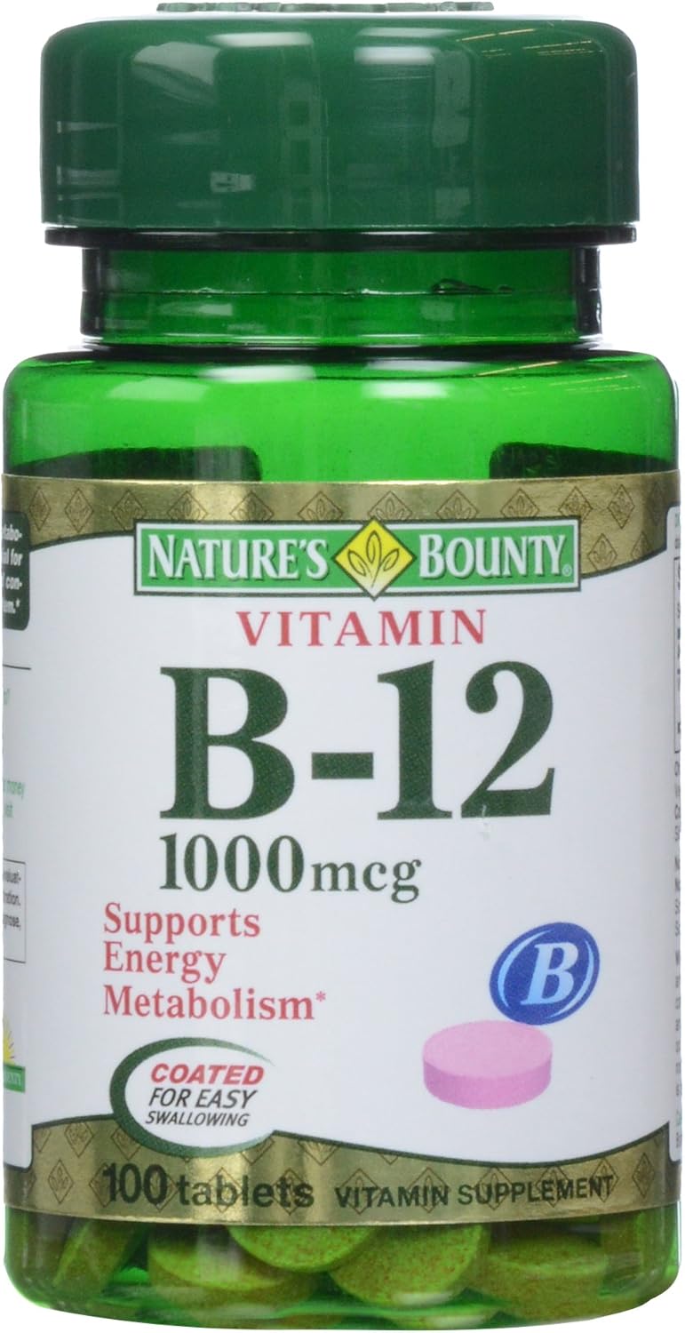 Nature's Bounty Vitamin B12 1000mcg, 200 Coated Tablets