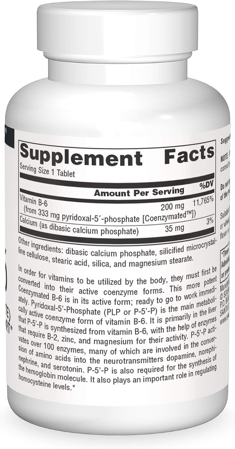Source Naturals Coenzymated B-6 (P5P) – 333 mg, 60 Tablets