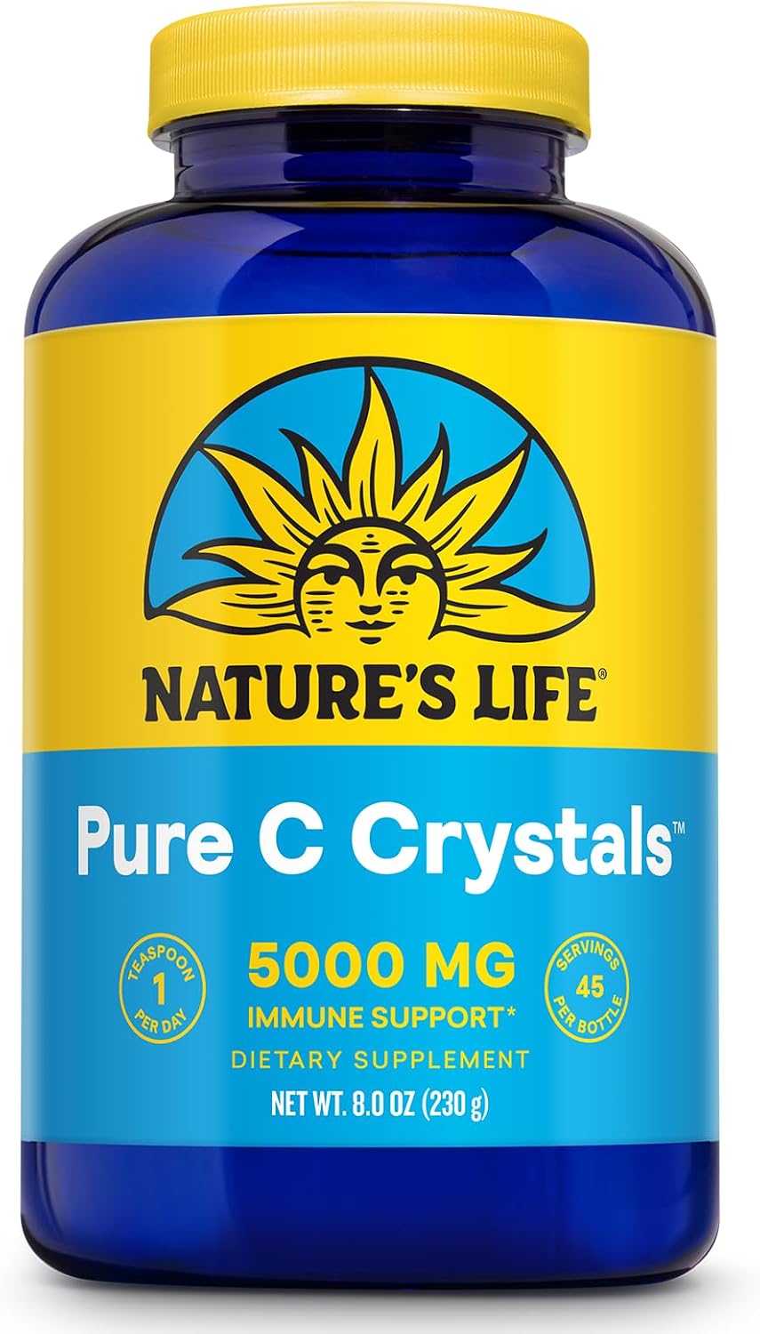Nature's Life Pure Vitamin C Crystals, 5000 mg – Vitamin C Powder