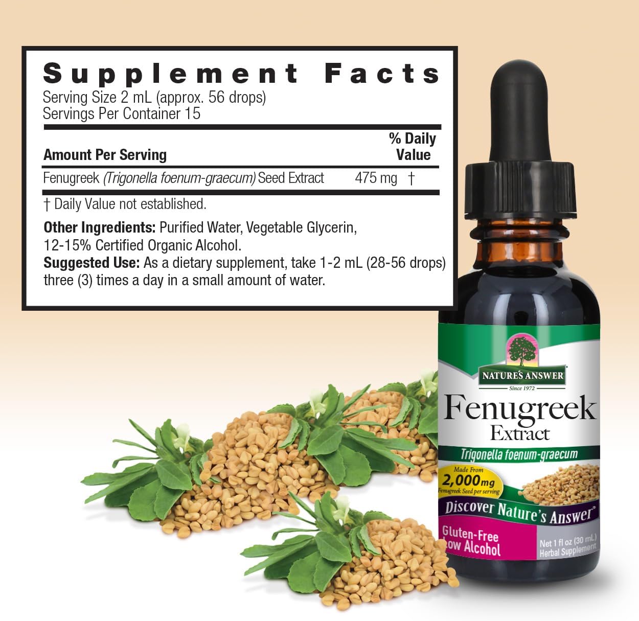 Nature's Answer Fenugreek Seed Extract – Liquid, 30 ml