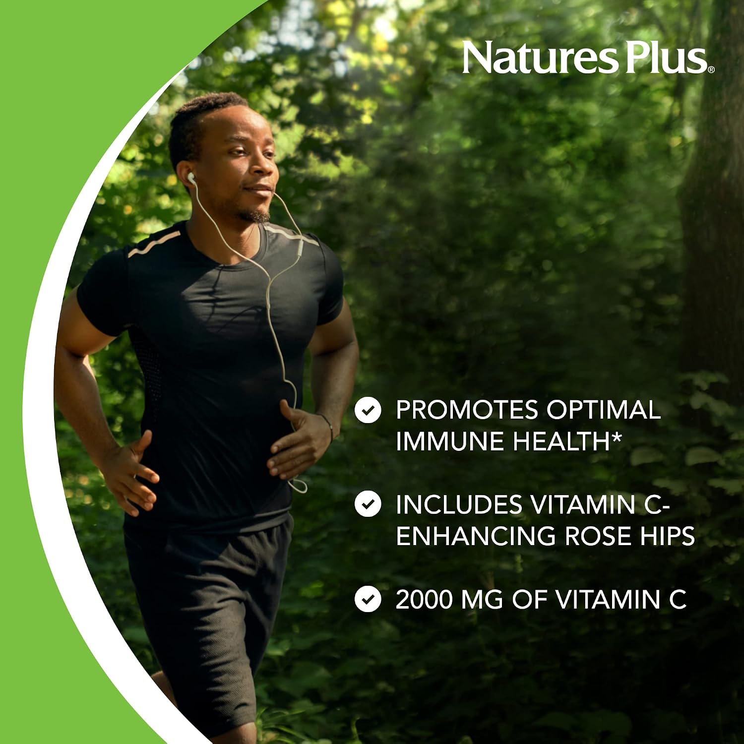 NaturesPlus Ultra-C 2000 mg - 90 Tablets - Vitamin C with Rose Hips - Immune & Antioxidant Support - Vegetarian, Gluten-Free