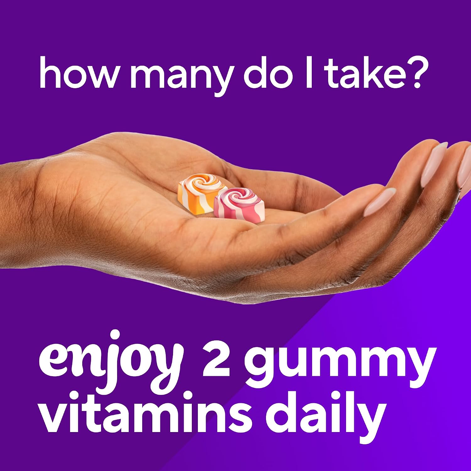 vitafusion Chewable Calcium Gummy Vitamins for Bone and Teeth Support, Fruit and Cream Flavour, 100 Count
