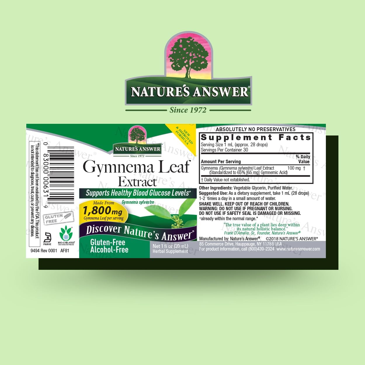 Nature's Answer Alcohol-Free Gymnema Leaf Extract, 30 ml