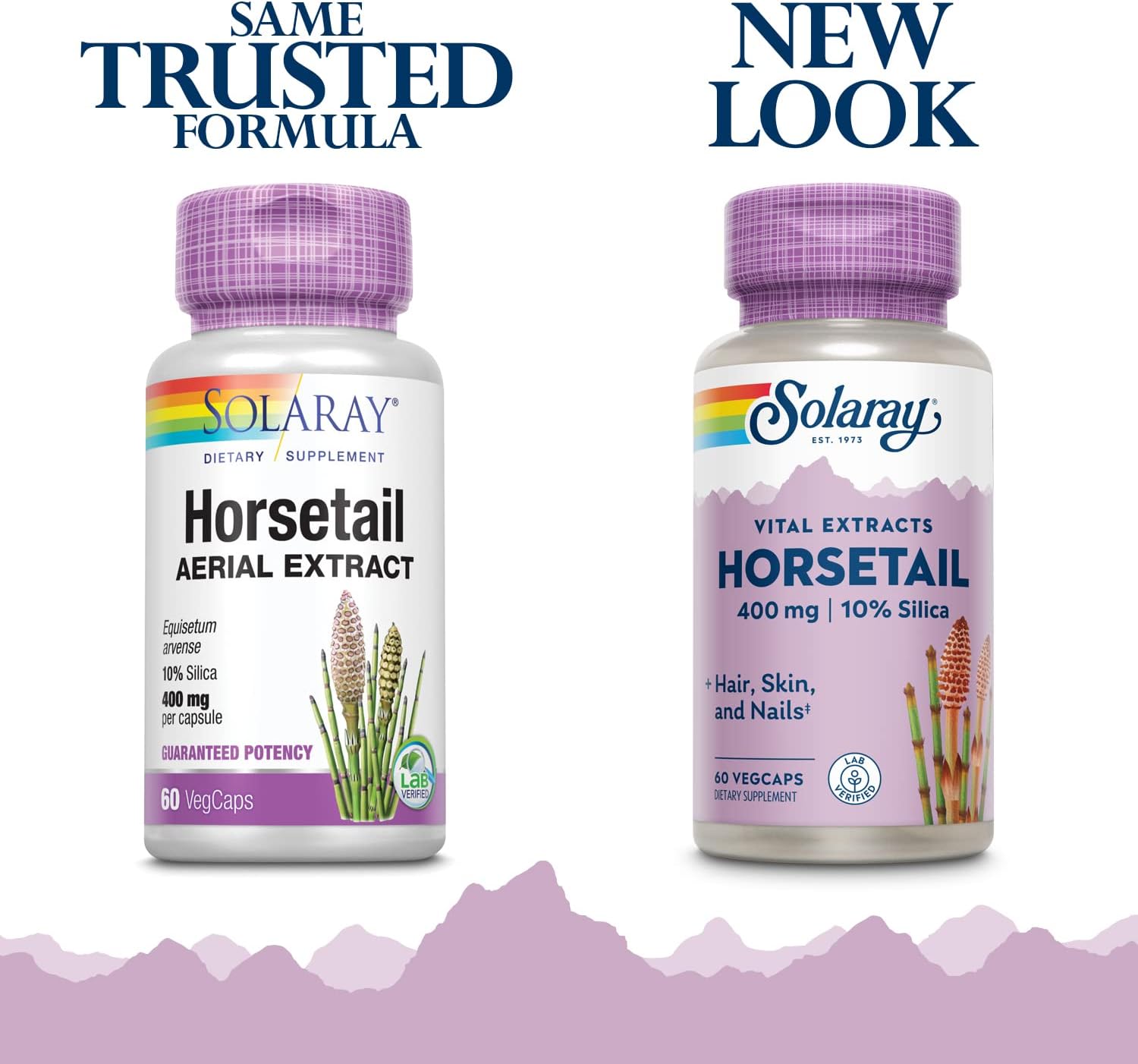 SOLARAY Potency Horsetail Aerial Extract, 400mg, 60 Vegan Capsules