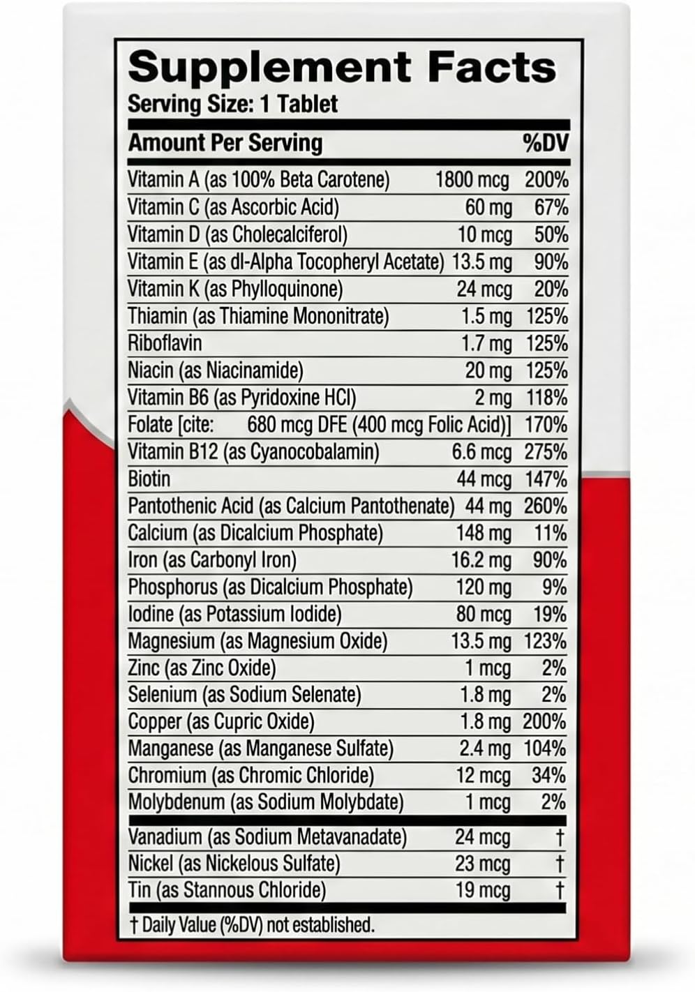 Geritol Multi-Vitamin Nutritional Support Tablets, 26 Essential Vitamins and Minerals, 100-Count Bottles (Pack of 2)