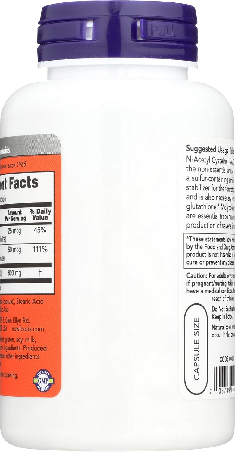 NOW Foods NAC 600 mg, 100 Capsules