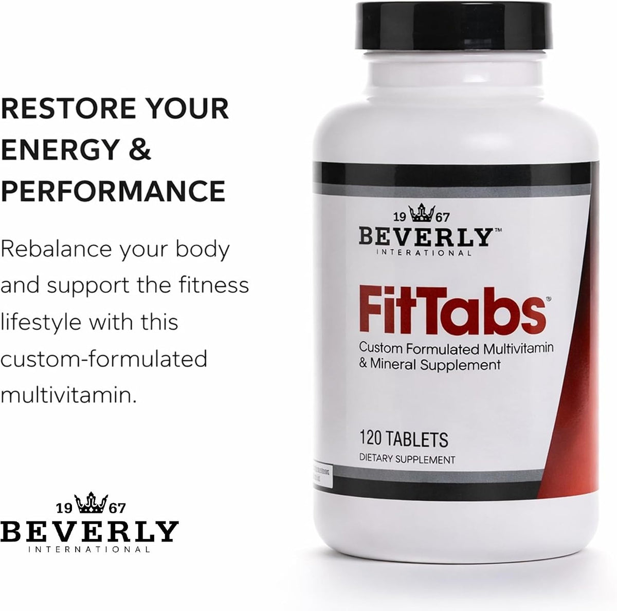 Beverly International Fit Tabs Daily Multivitamin with Iron Peptonate - 120 Tablets - görsel 7