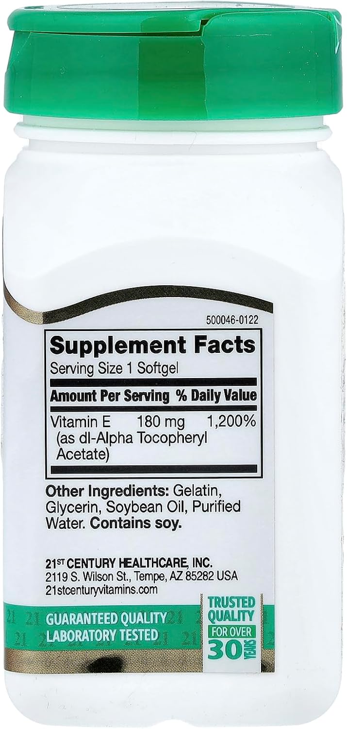21st Century E 400 IU Blended Softgels, 110 Count