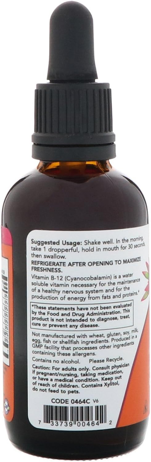 NOW Foods Liquid B-12 (B Complex) – 59 mL