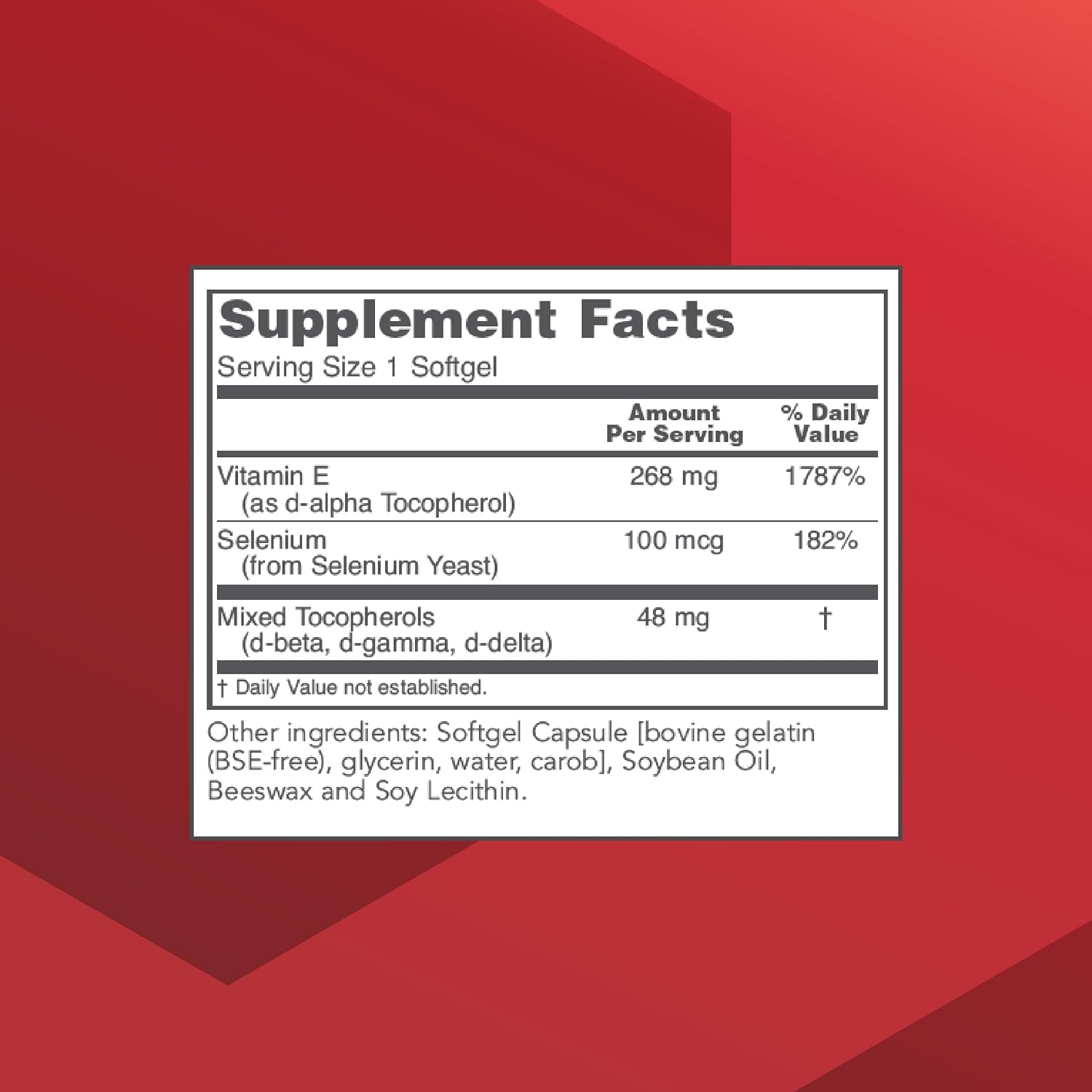 PROTOCOL FOR LIFE BALANCE E-400 Vitamin E 400 IU with Selenium – 120 Softgels