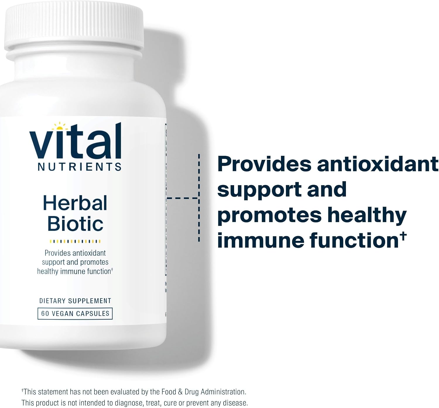 Vital Nutrients Herbal Biotic - Herbal Immune Support & Antioxidant Supplement, 60 Capsules