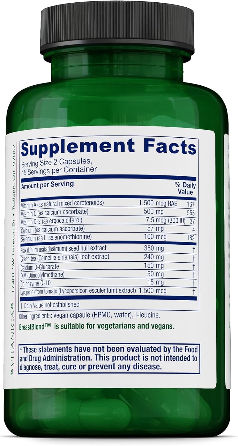 Vitanica BreastBlend – Breast Health Support, 90 Vegan Capsules
