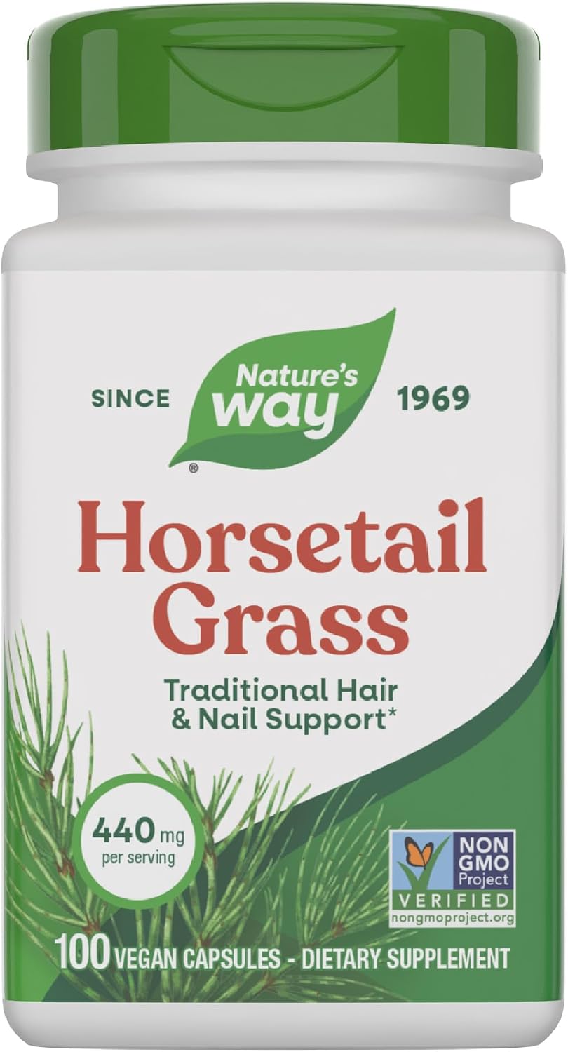 Nature's Way Horsetail Grass – 440 mg per Serving – Hair and Nail Support – 100 Capsules