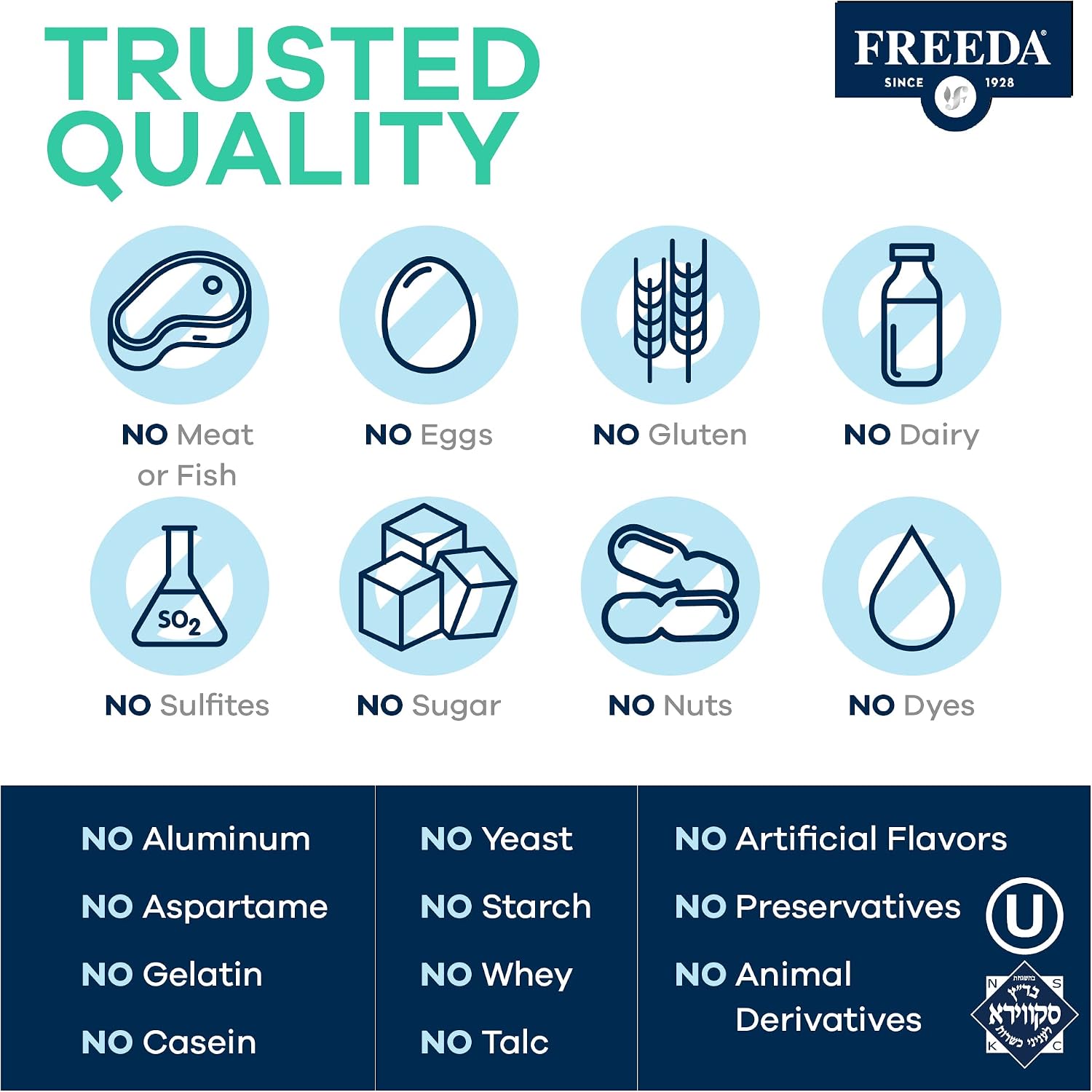 Freeda Senior Multivitamin - Daily Multivitamin for Men & Women 60+ - 250 Coated Tablets