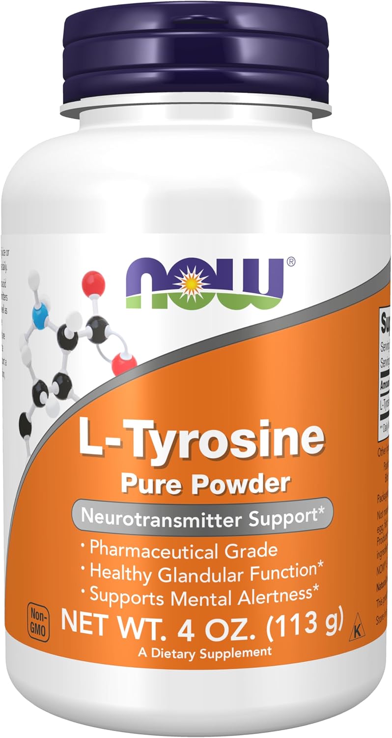 NOW Foods L-Tyrosine Powder, Free-Form, 4 oz (113 g)