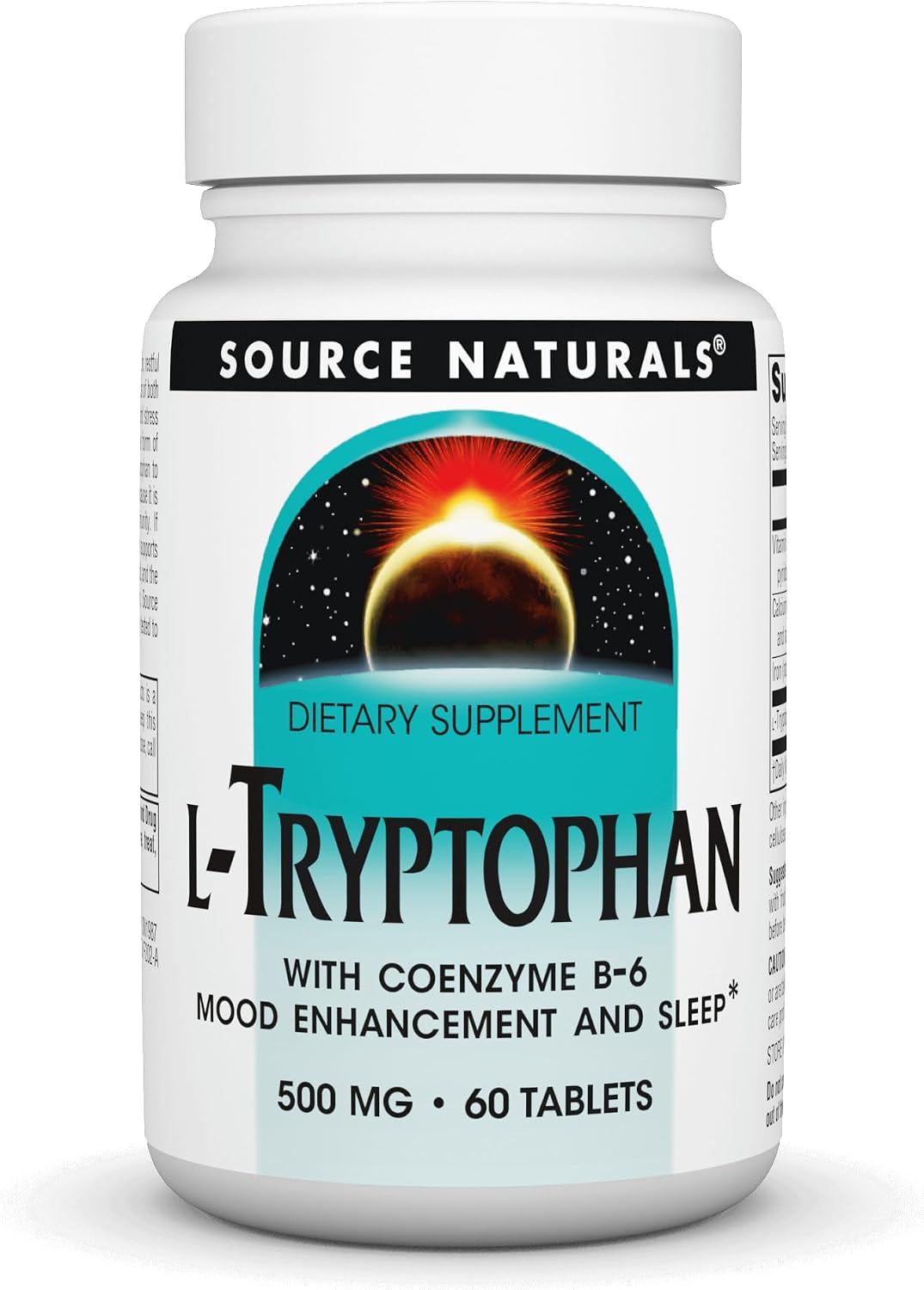 Source Naturals L-Tryptophan with Coenzyme B-6, 500 mg, 60 Tablets