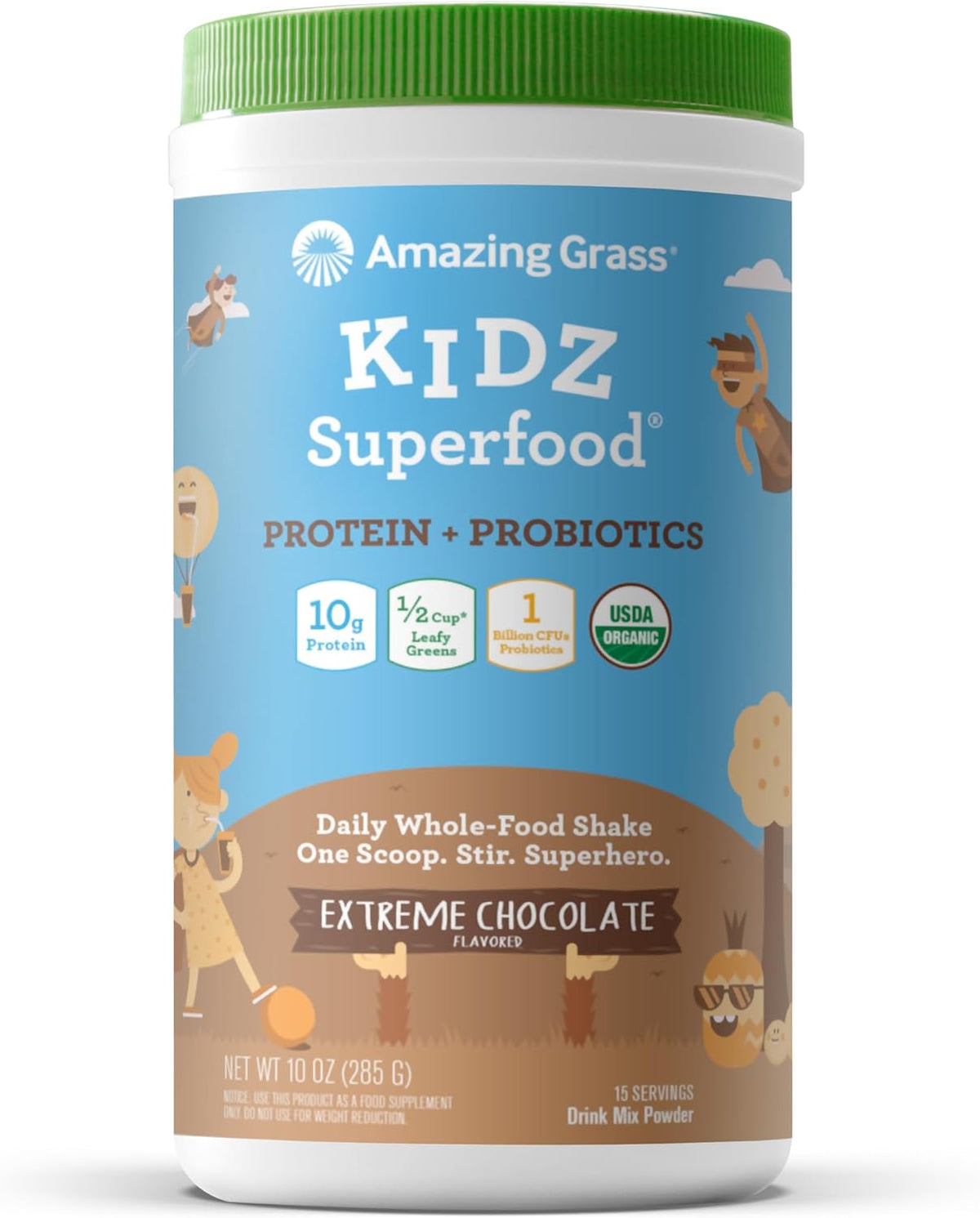 Amazing Grass Kidz Superfood: Organic Greens, Fruits & Probiotics, Berry Blast, 30 Servings - görsel 10