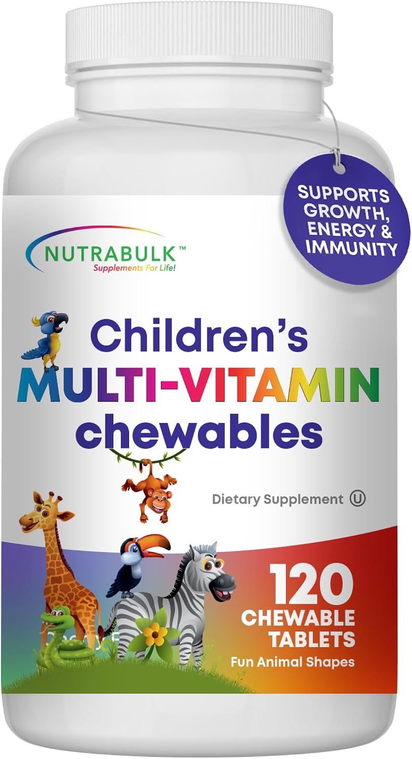 Children’s Chewable Multi-Vitamins – 500 Cherry Tablets – Vegan, Gluten Free, USA Made