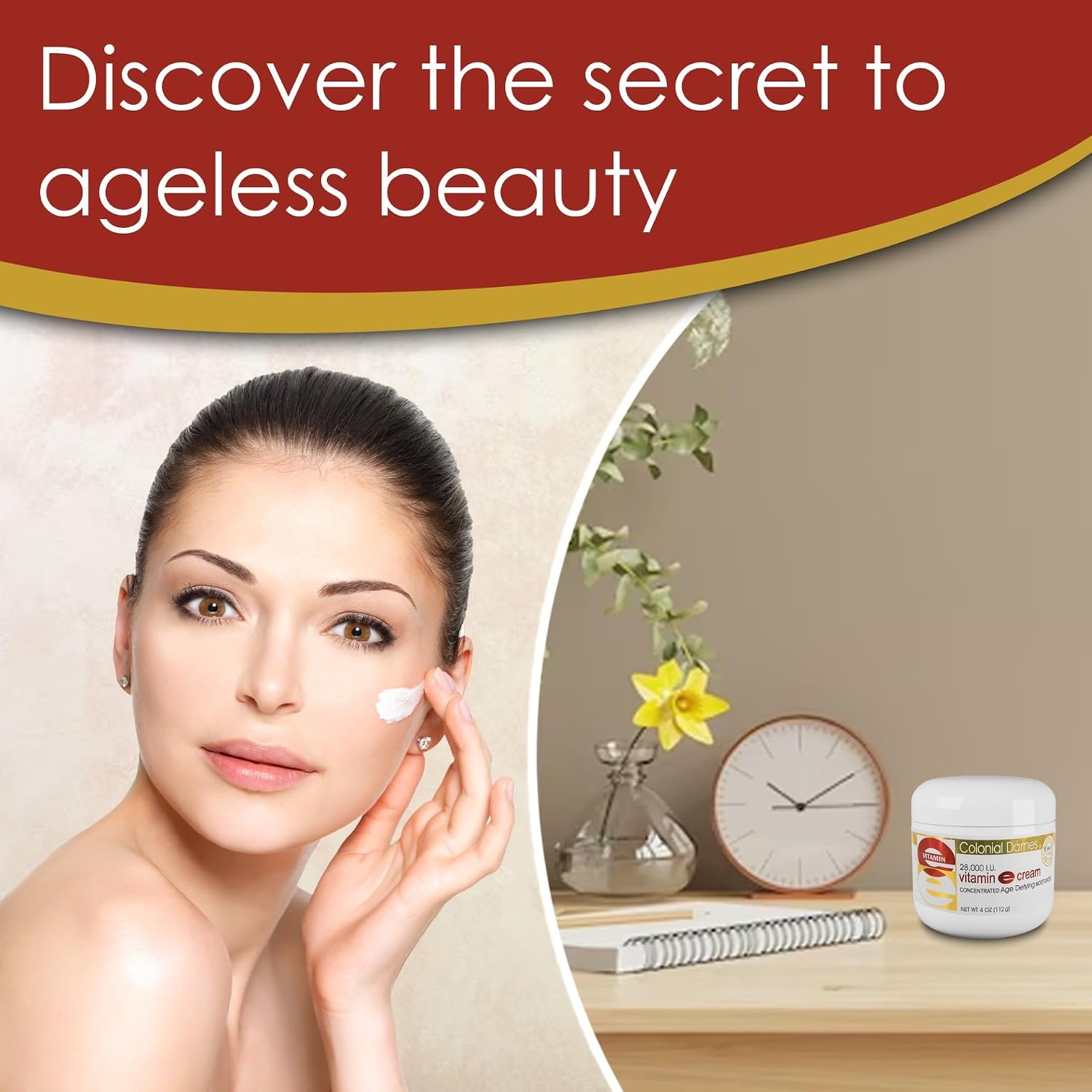 Colonial Dames Concentrated Vitamin E Moisturising Cream - 28,000 I.U. for Dry Skin & Fine Lines