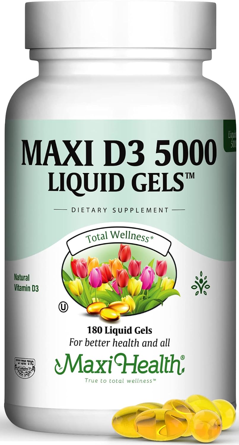 Vitamin D3 5000 IU (125 mcg) - High Potency, Kosher, Non-GMO - 90 Tablets