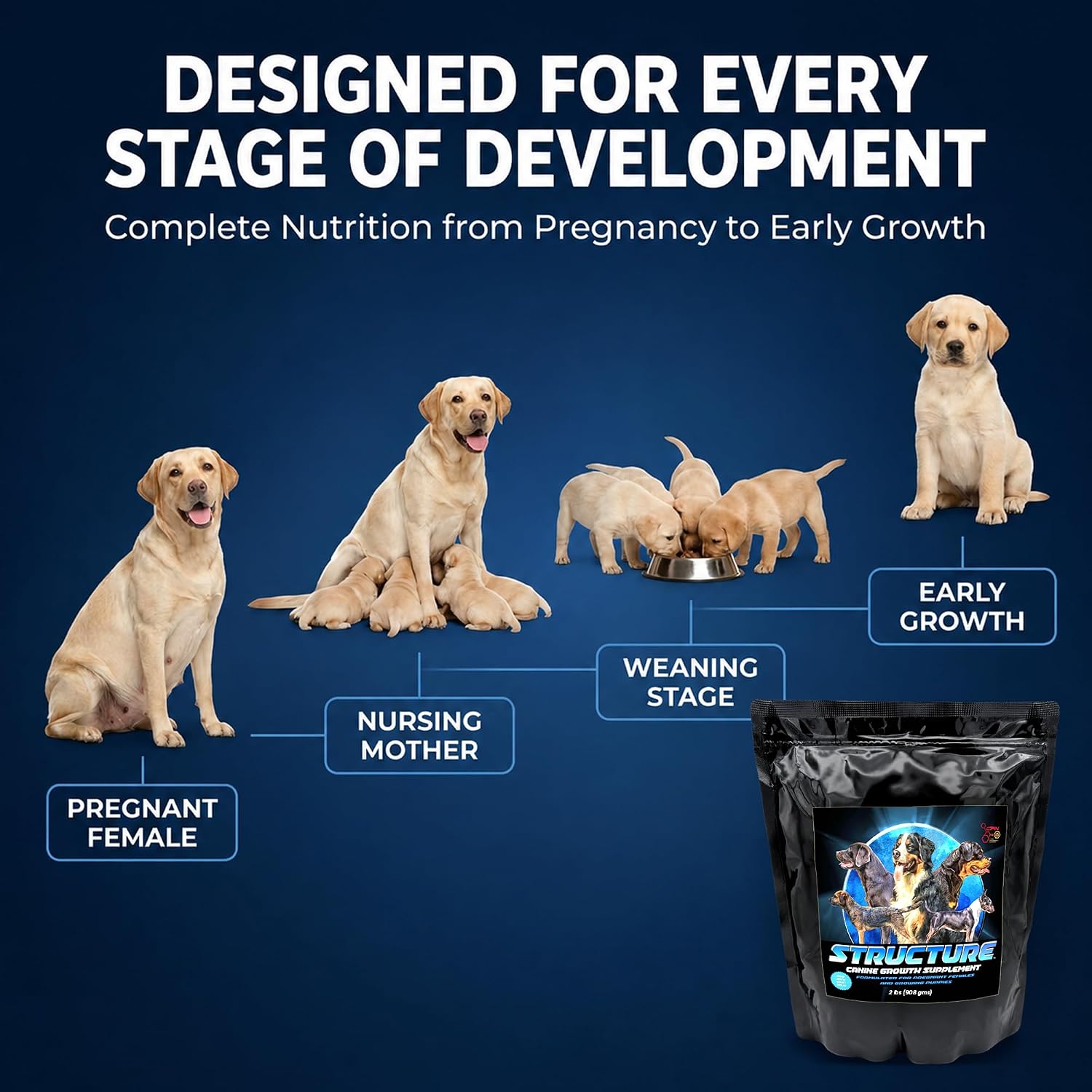 CPN Structure Puppy & Mother Dog Supplement with DHA (907 g)