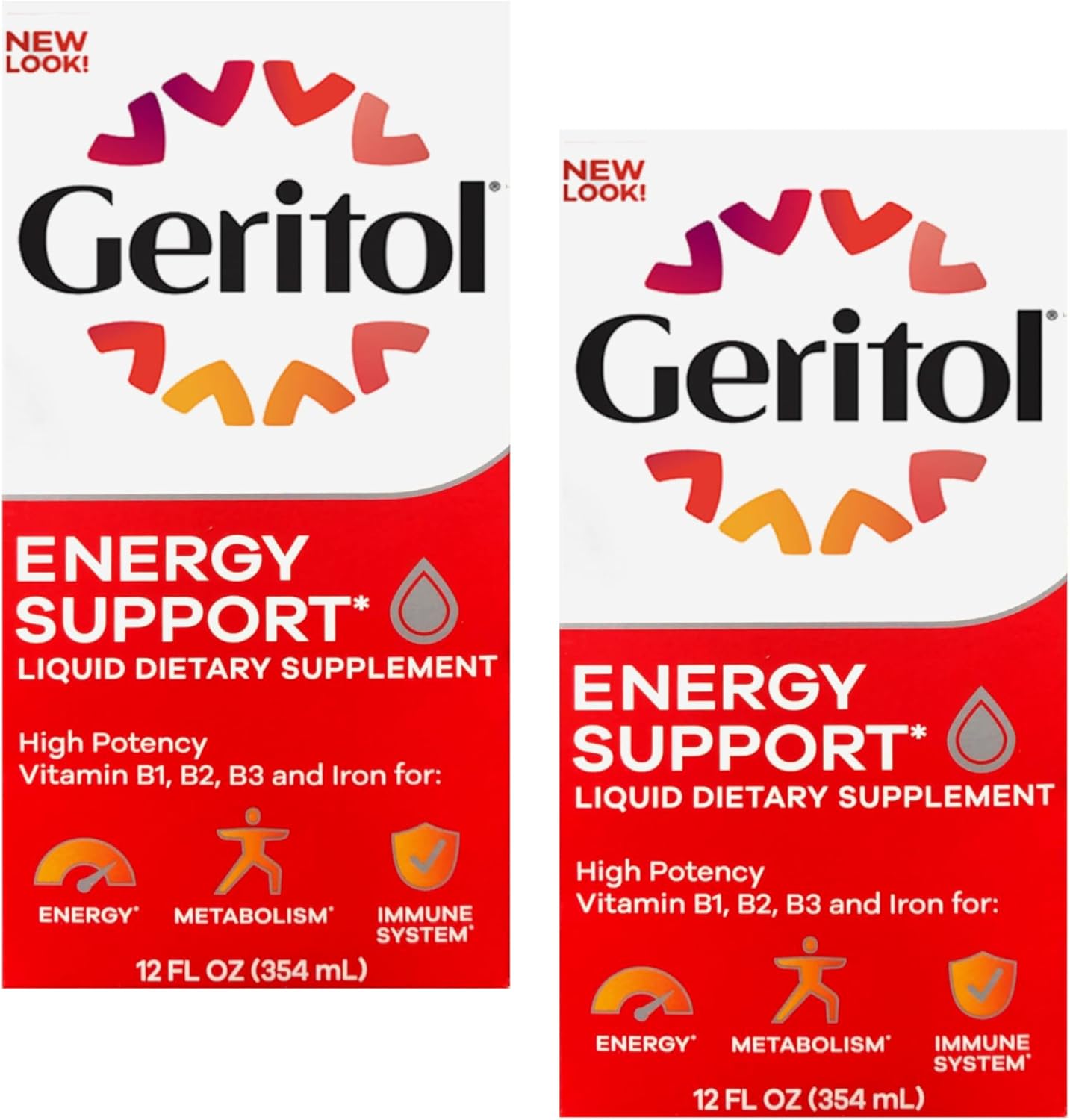 Geritol Liquid Supplement, B-Vitamins & Iron, 355 mL